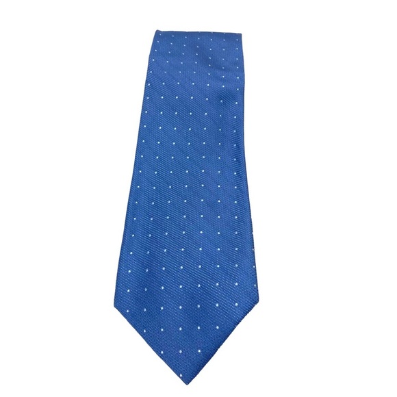 Calvin Klein Powder Blue with White Polka Dots Necktie - Picture 1 of 4